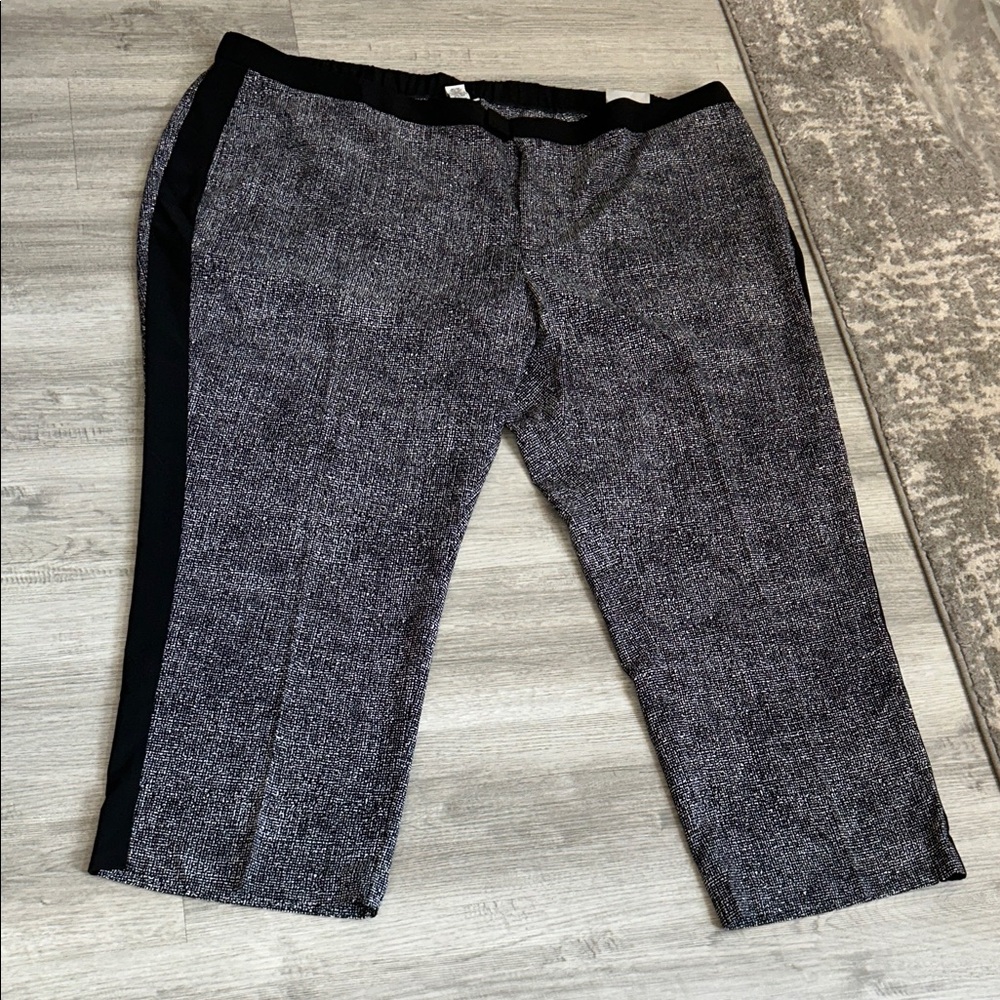 Catherines Charcoal and Black Straight Leg Pants